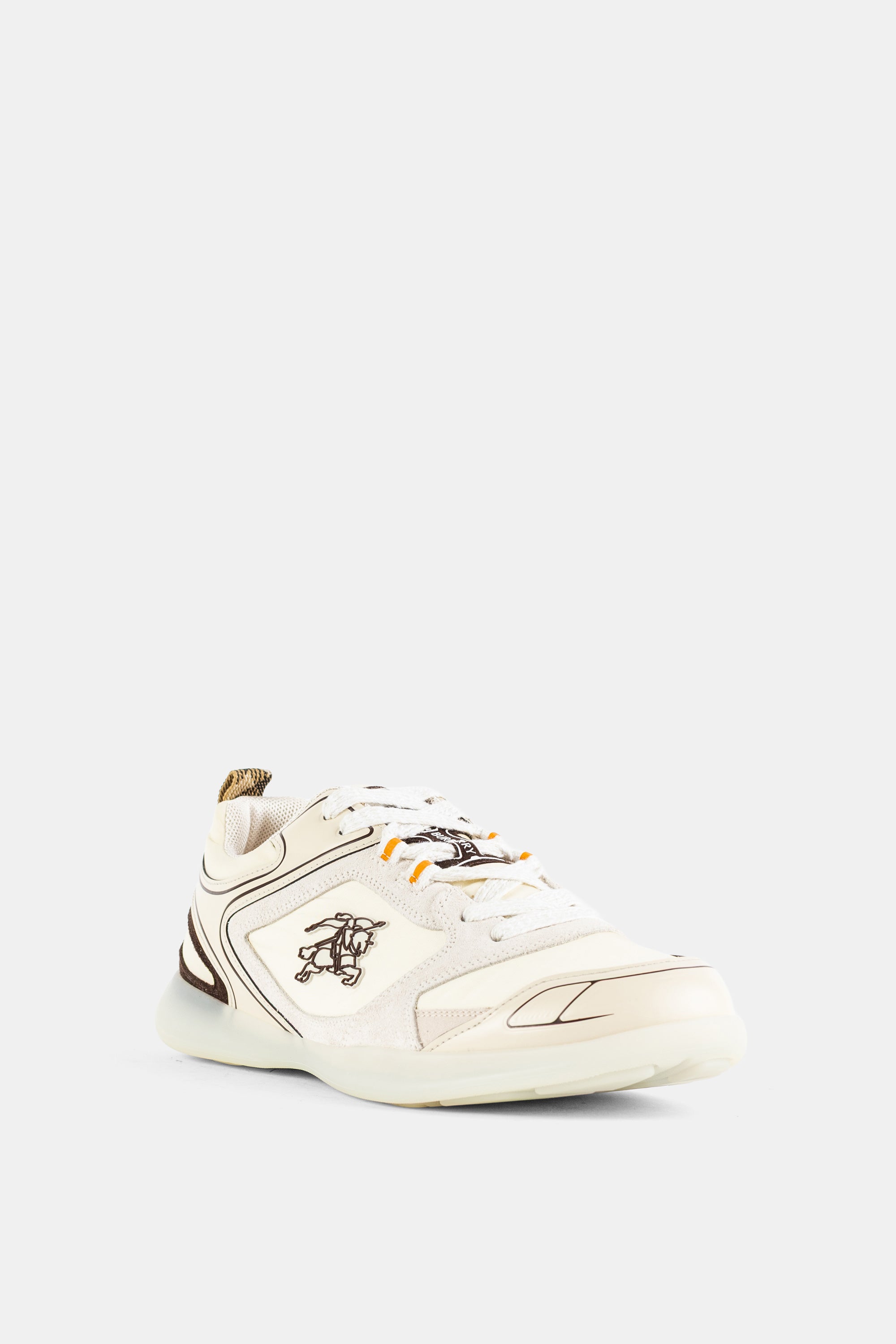 Burberry Matrix Sport Suede Nylon Sneaker Ceramic White | Actuel B