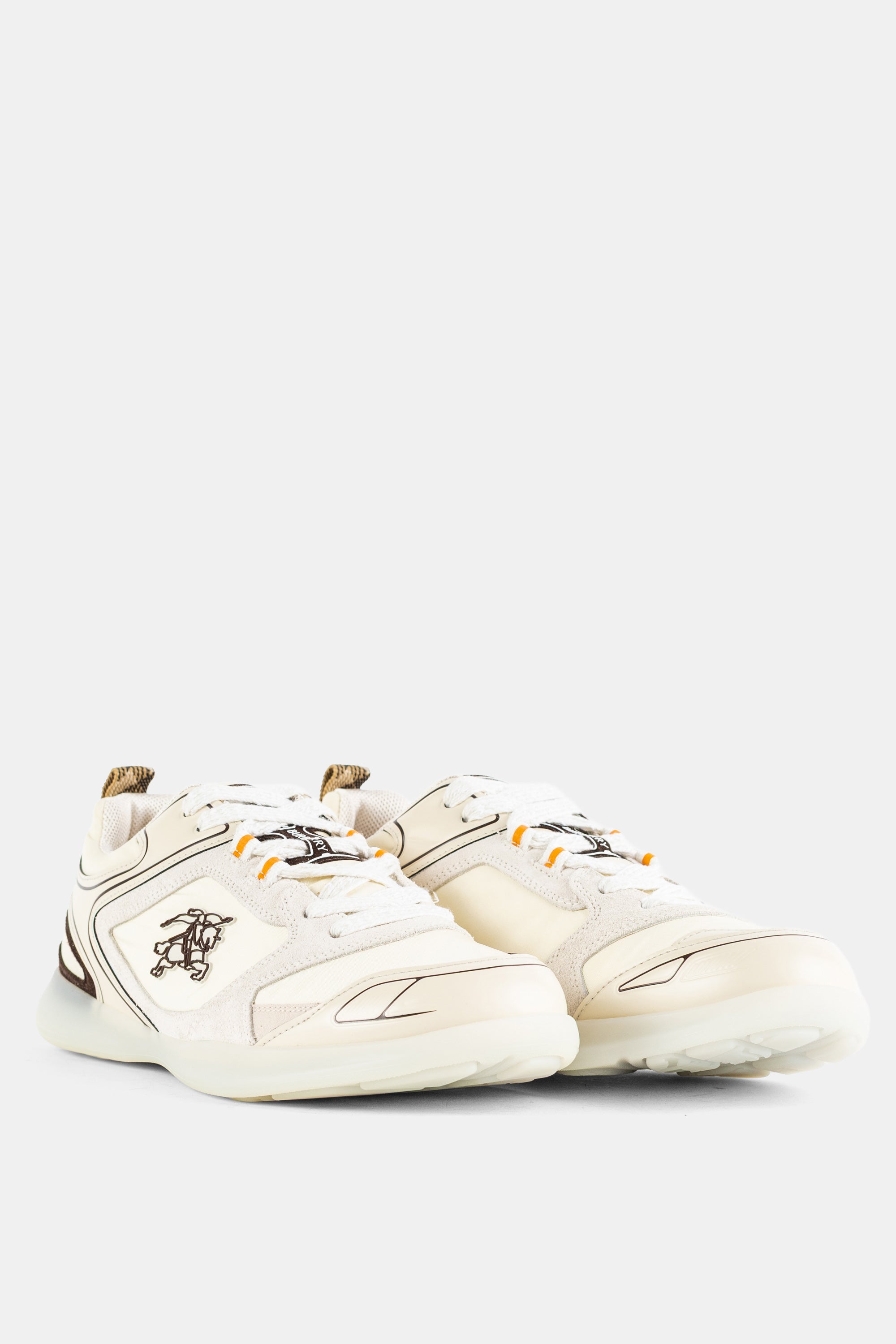 Burberry Matrix Sport Suede Nylon Sneaker Ceramic White | Actuel B