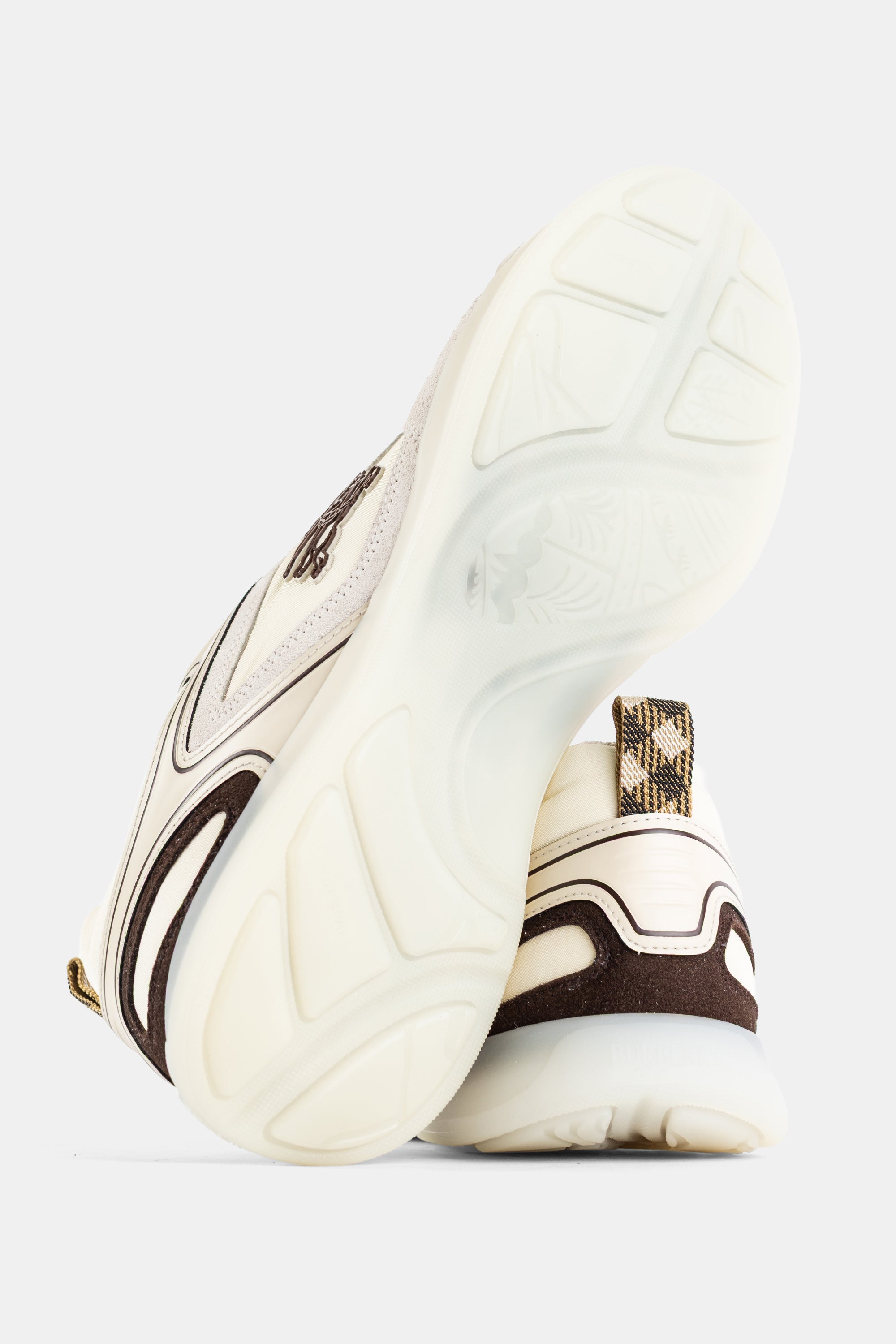 Burberry Matrix Sport Suede Nylon Sneaker Ceramic White | Actuel B