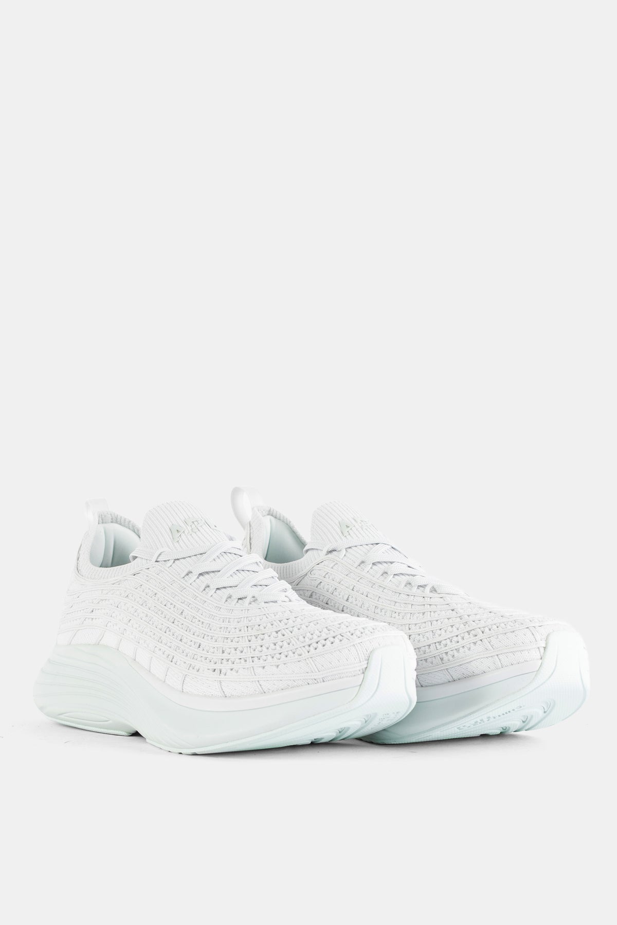 TechLoom Zipline Running Sneaker in White Fog Aqua Mist