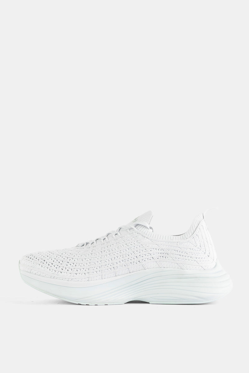 TechLoom Zipline Running Sneaker in White Fog Aqua Mist