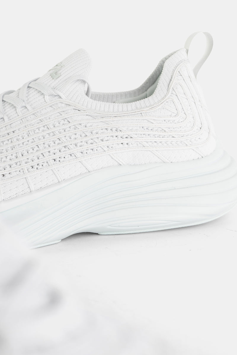 TechLoom Zipline Running Sneaker in White Fog Aqua Mist