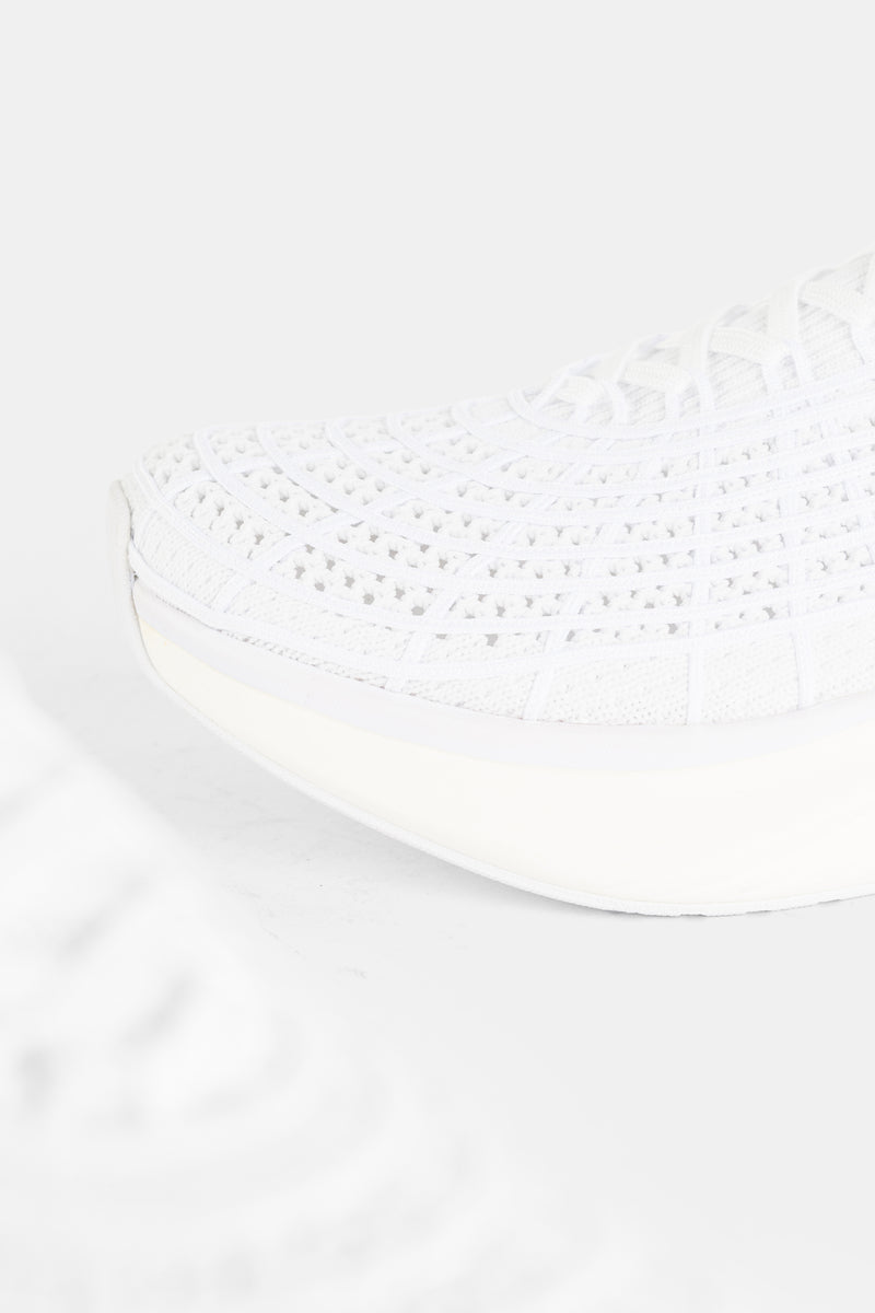 Sneaker running TechLoom Zipline total white ivoire