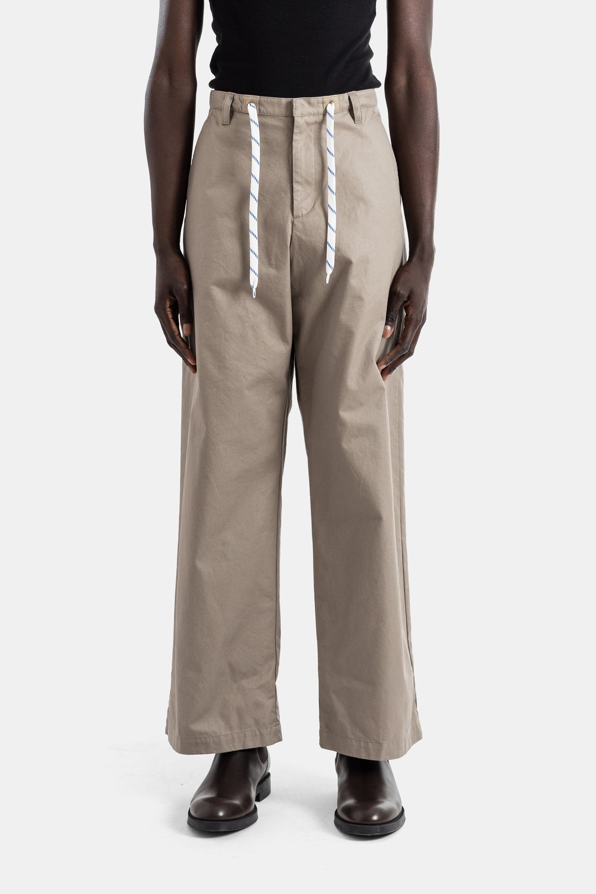 Pantalon Chino twill coton droit beige