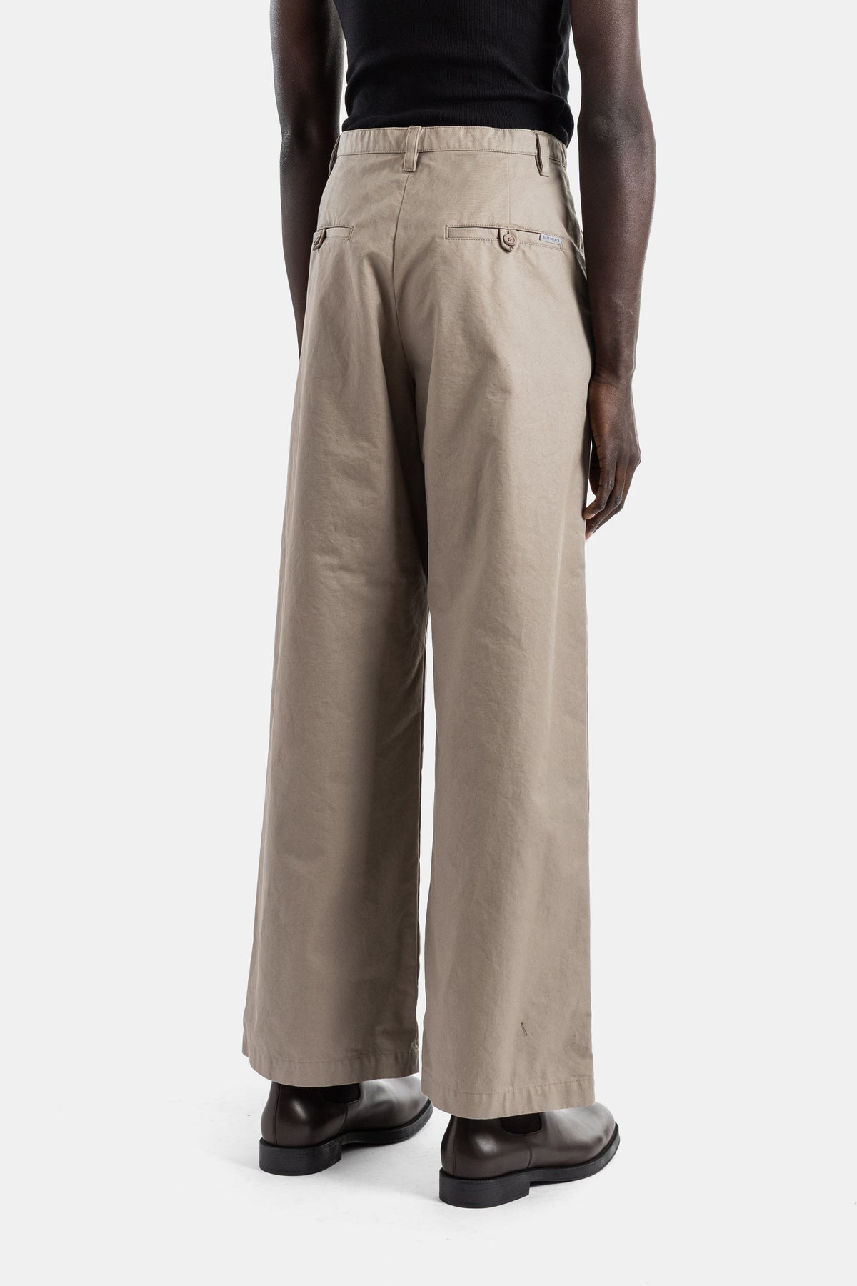 Pantalon Chino twill coton droit beige