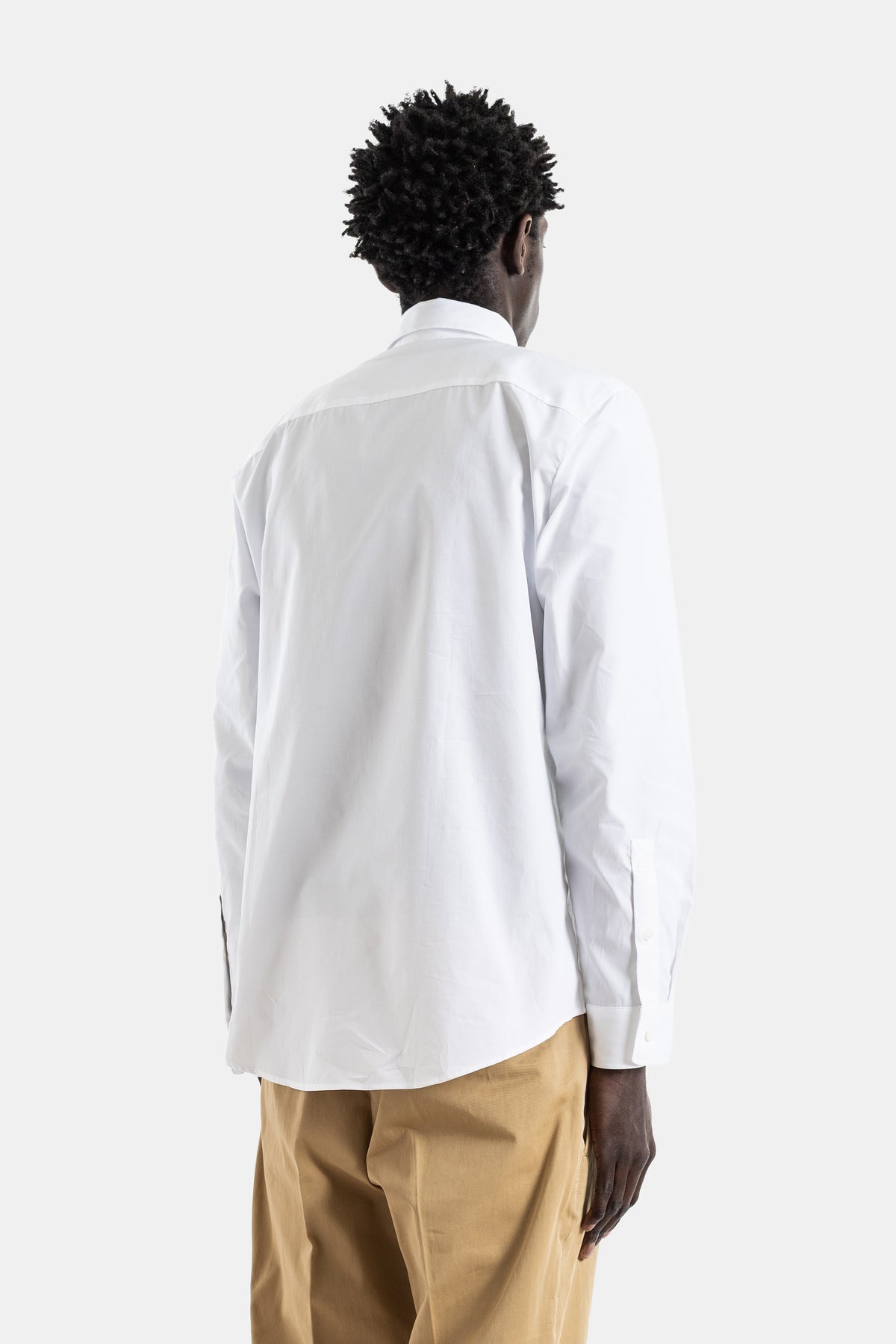 White cotton poplin shirt Sam