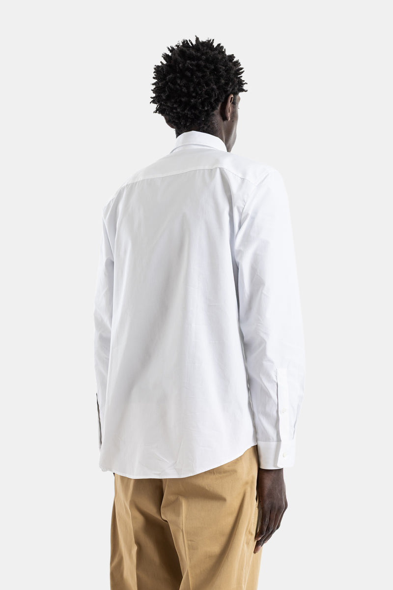 White cotton poplin shirt Sam