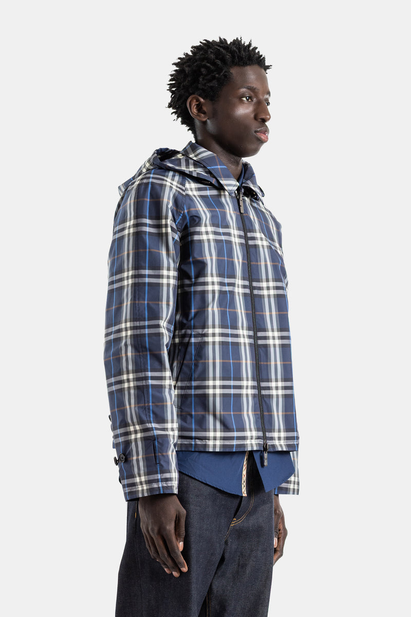 Veste réversible check coton twill navy Hodson