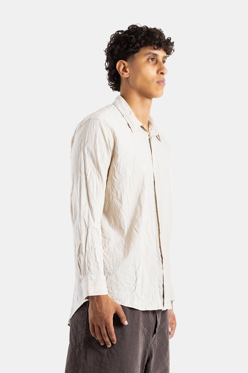 Fabiano striped natural beige cotton shirt