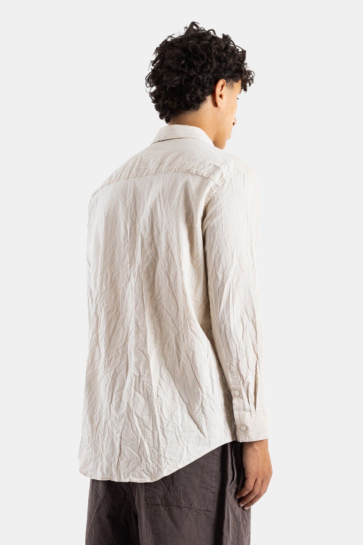 Fabiano striped natural beige cotton shirt