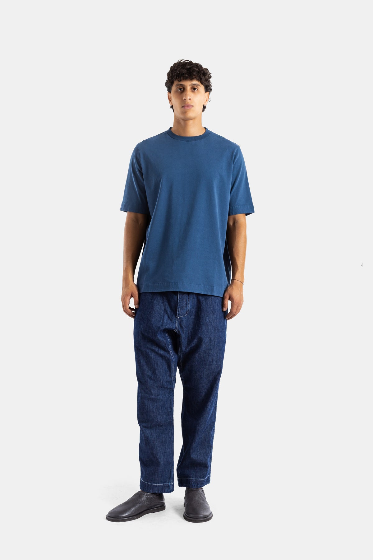 T-Shirt Felix en Jersey Épais Bleu
