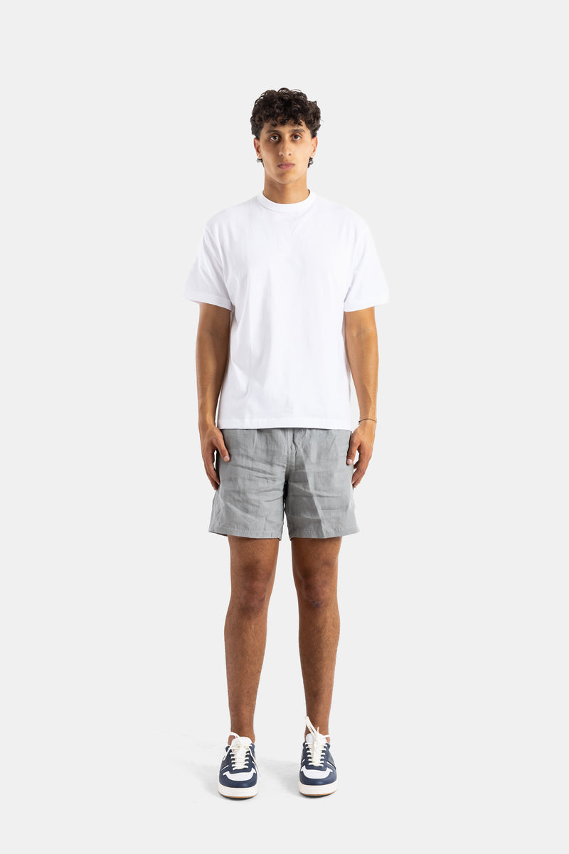 White Pima Cotton Oversized Crew-Neck T-Shirt