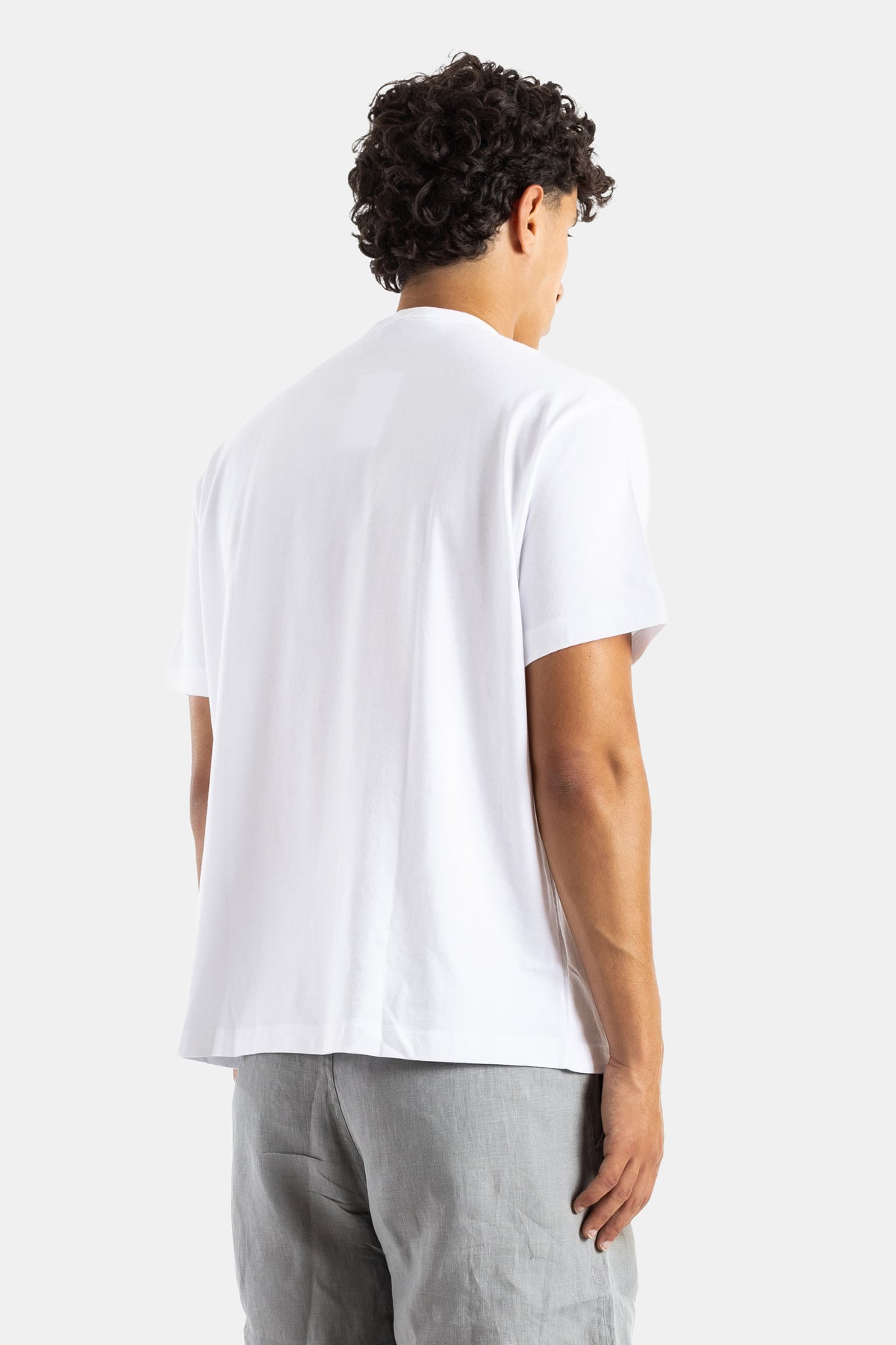 White Pima Cotton Oversized Crew-Neck T-Shirt