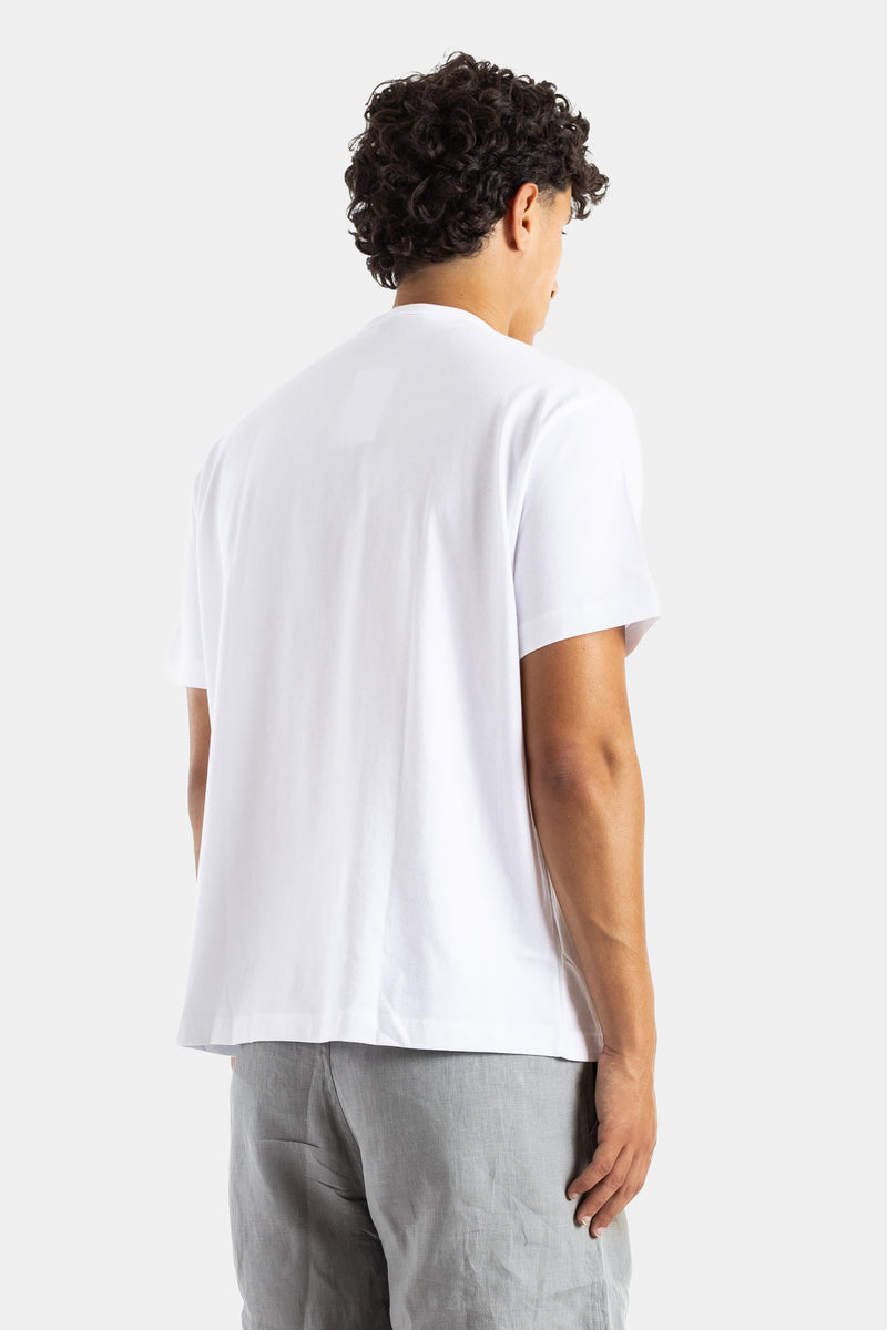 White Pima Cotton Oversized Crew-Neck T-Shirt