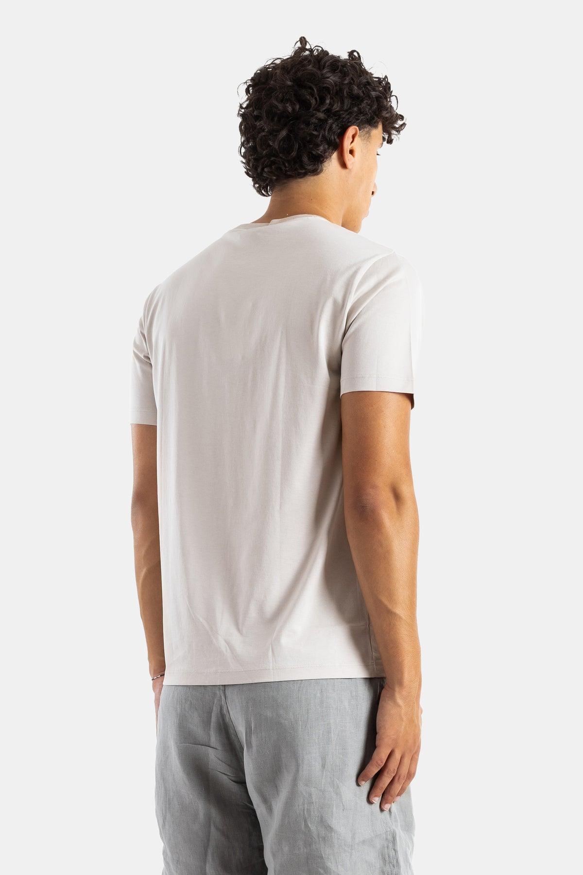 Pima Cotton Crew Neck T-Shirt Foam White