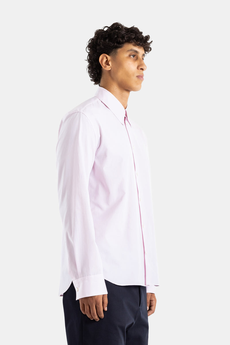 Loose Fit Pale Pink Cotton Poplin Shirt