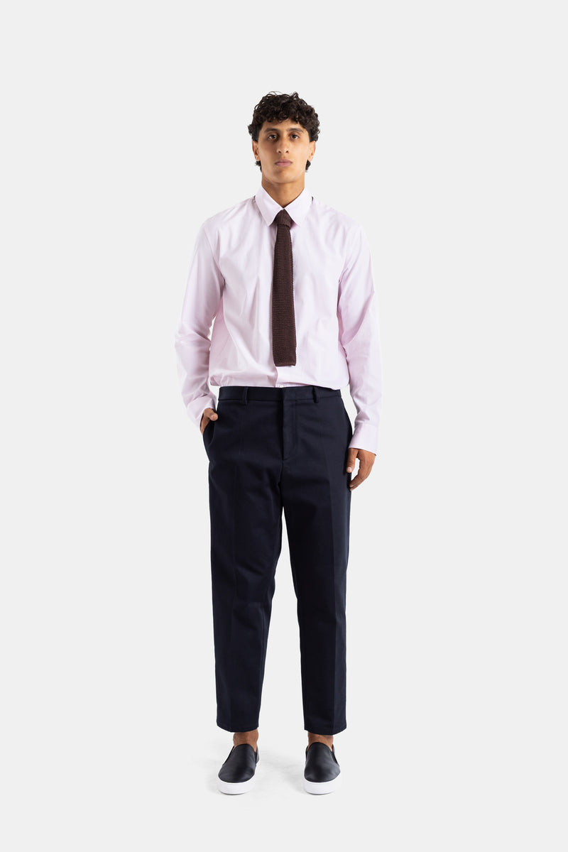 Loose Fit Pale Pink Cotton Poplin Shirt