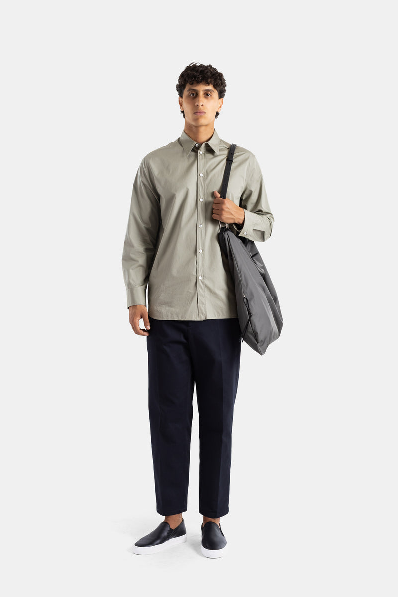 Ample Sage Green Cotton Poplin Shirt