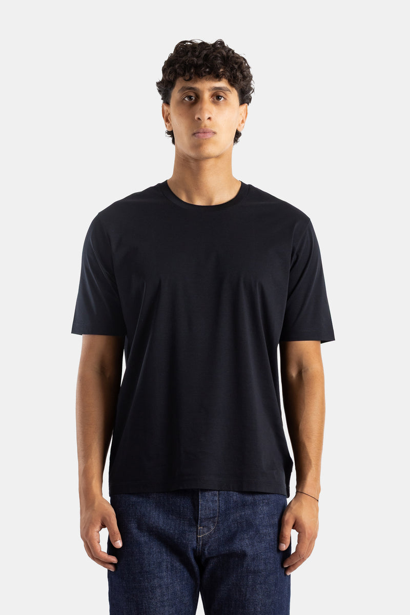 Jil Sander black cotton-jersey regular-fit crew-neck T-shirt oversize silhouette SS25