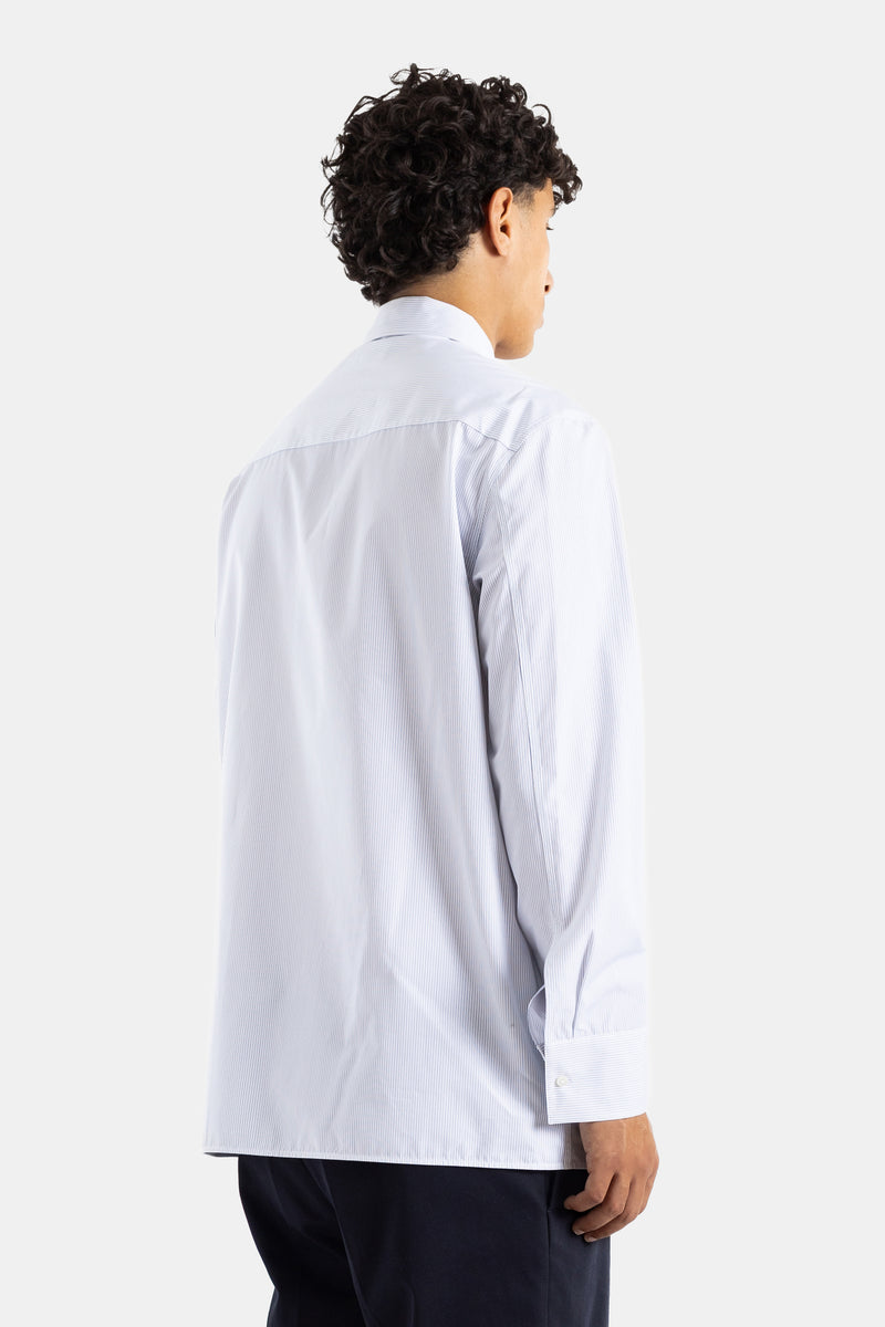Chemise Tuesday rayures fines bleu ciel blanc