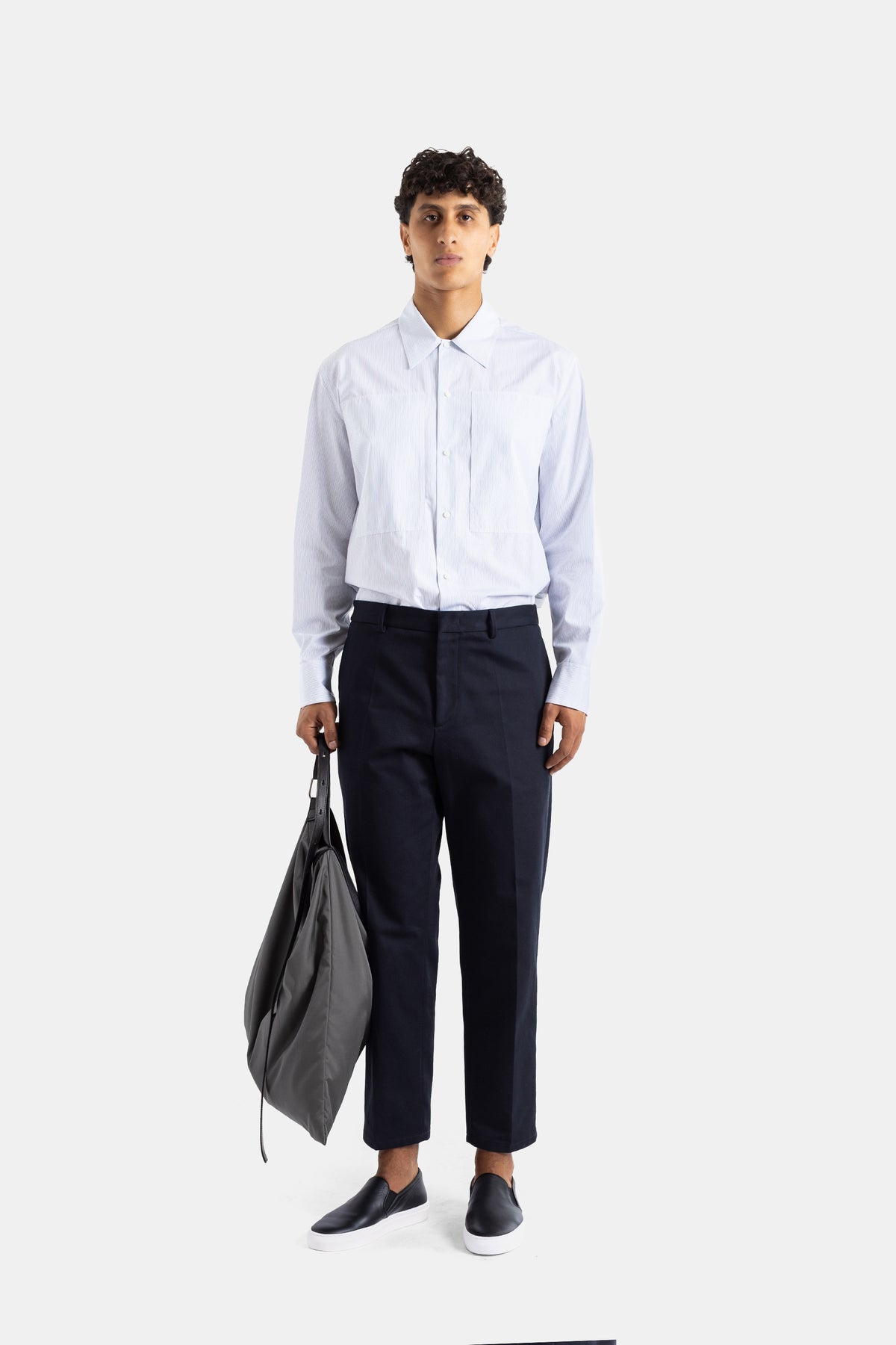 Chemise Tuesday rayures fines bleu ciel blanc