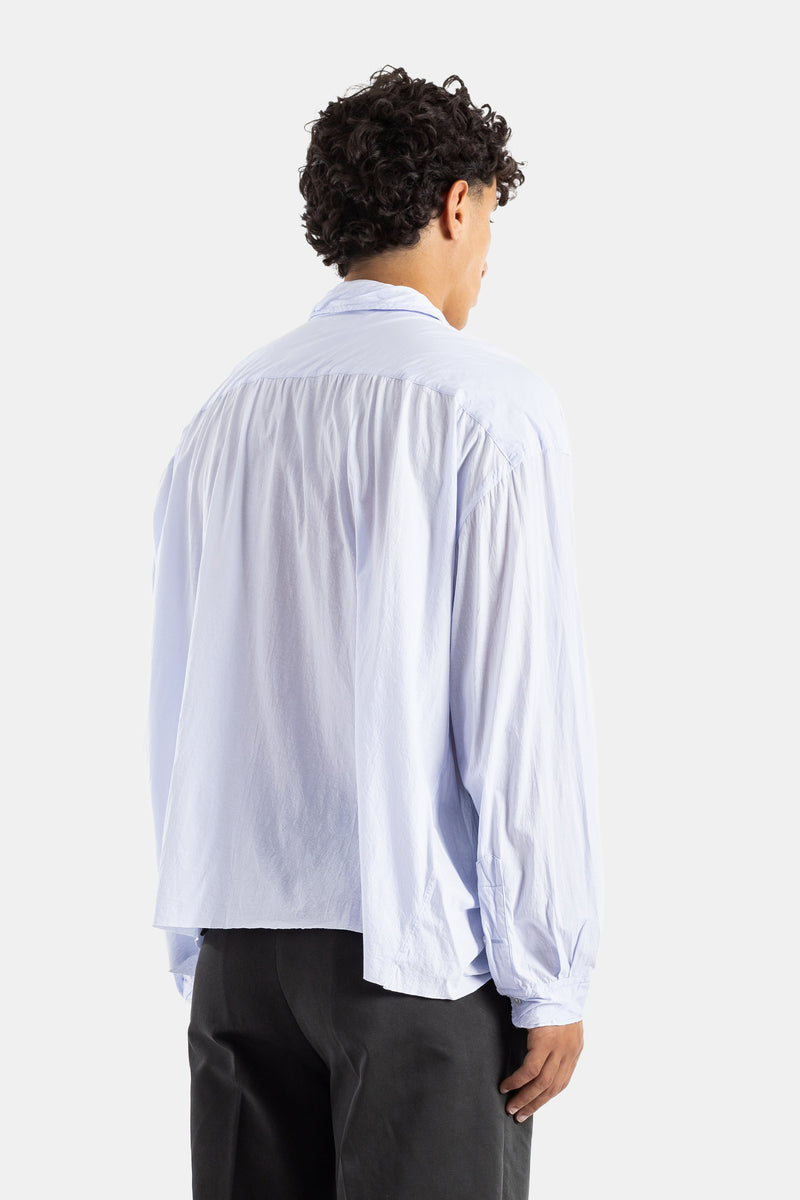 Camicia oversize in jersey di cotone lavato viola pastello