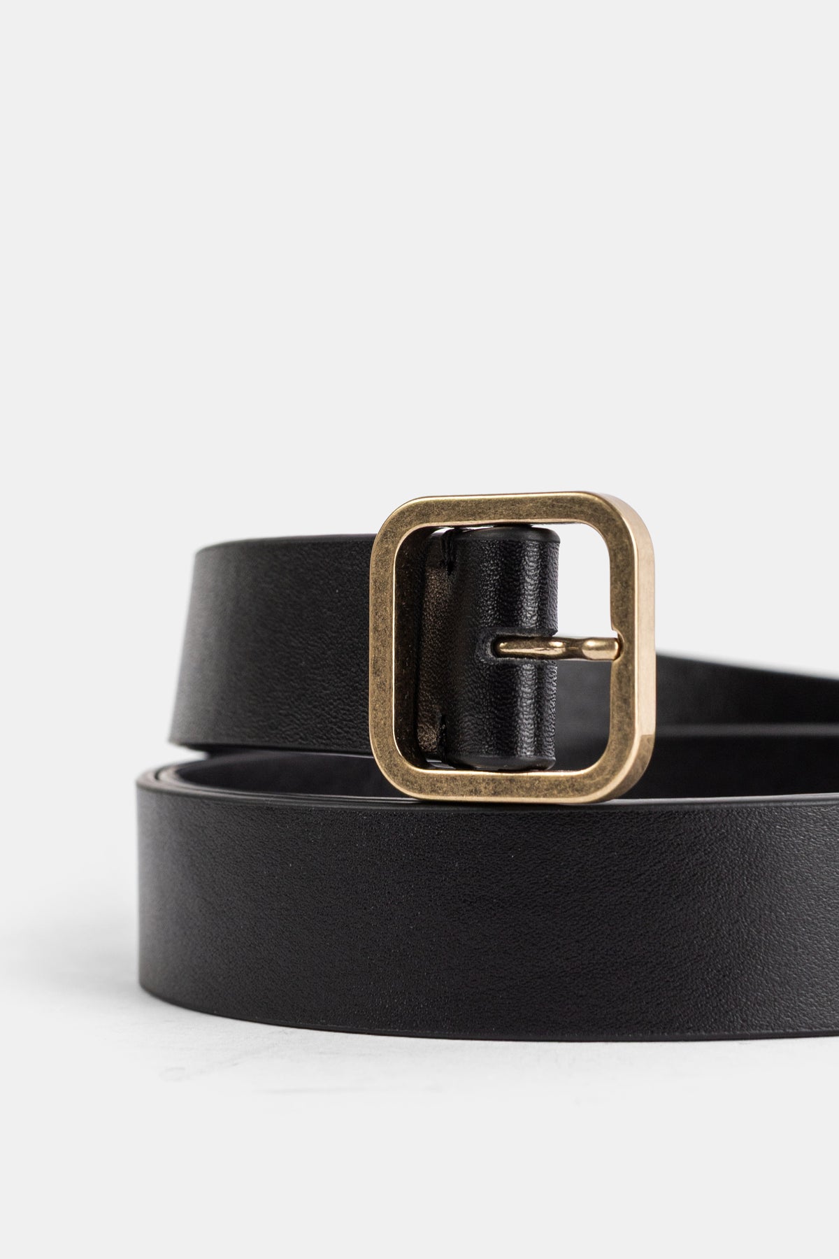 Ceinture Quadra en Cuir Noir