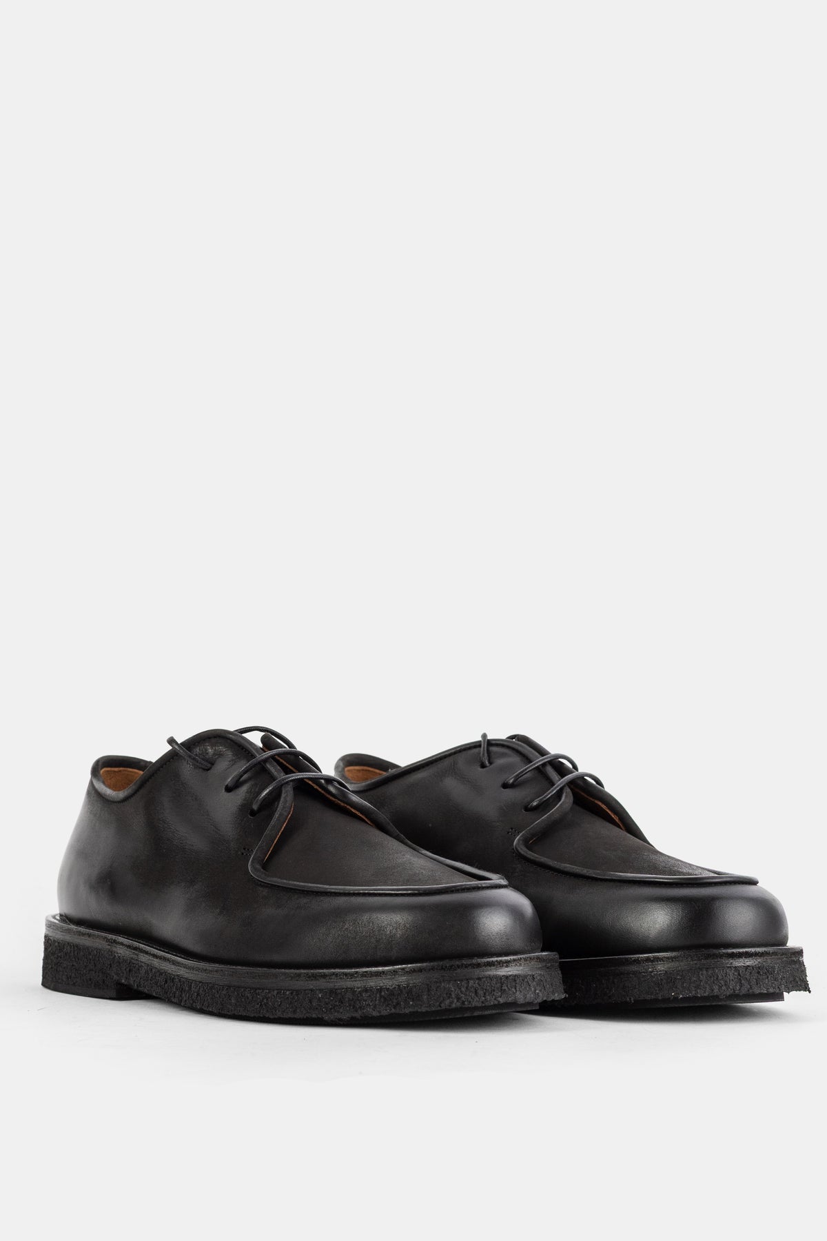 Derbies Moccar en cuir noir