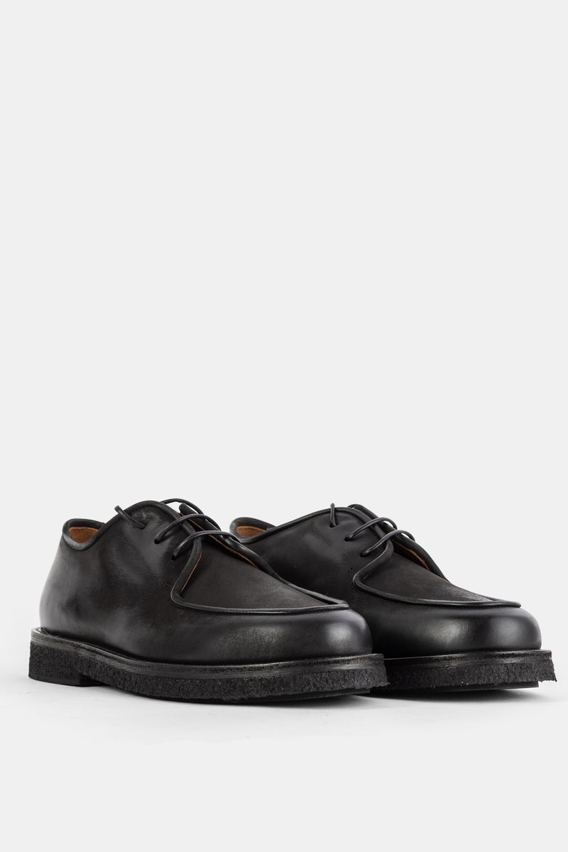 Derbies Moccar en cuir noir