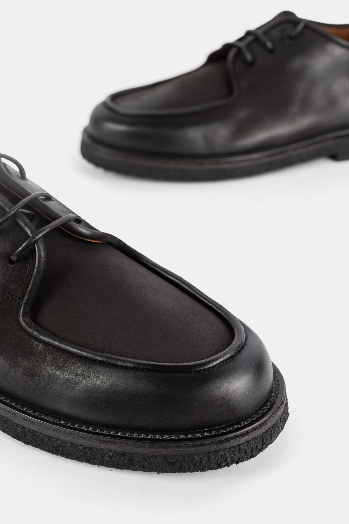 Derbies Moccar en cuir noir