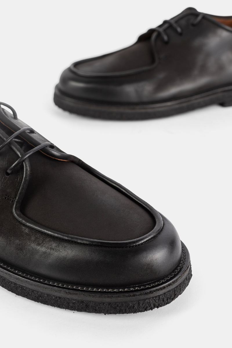 Derbies Moccar en cuir noir