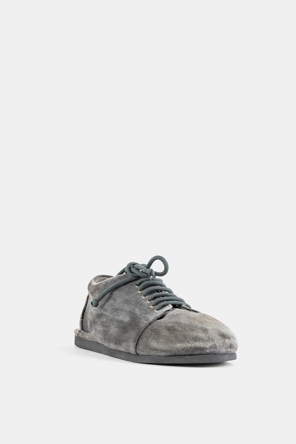 Sancrespella Gewassen Zwart Denim Veterschoenen