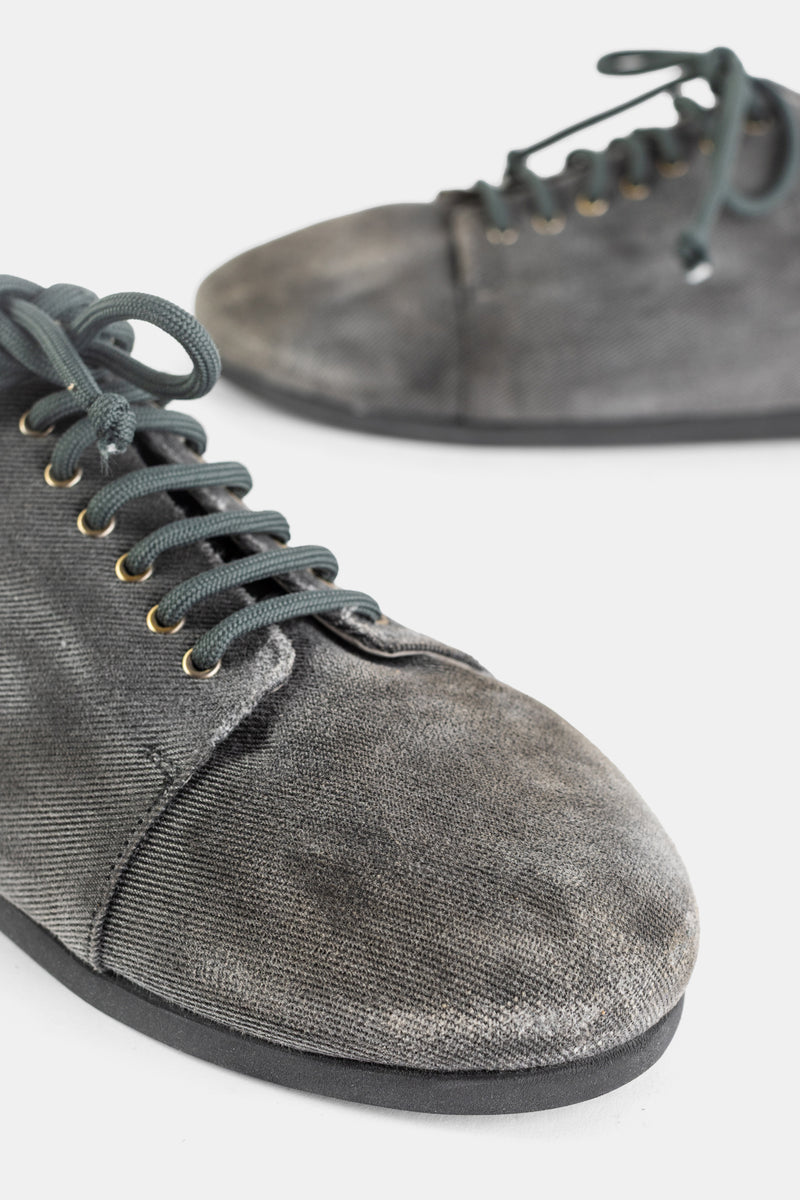 Sancrespella Gewassen Zwart Denim Veterschoenen