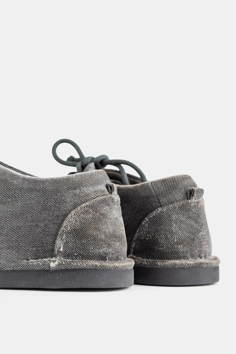 Sancrespella Gewassen Zwart Denim Veterschoenen