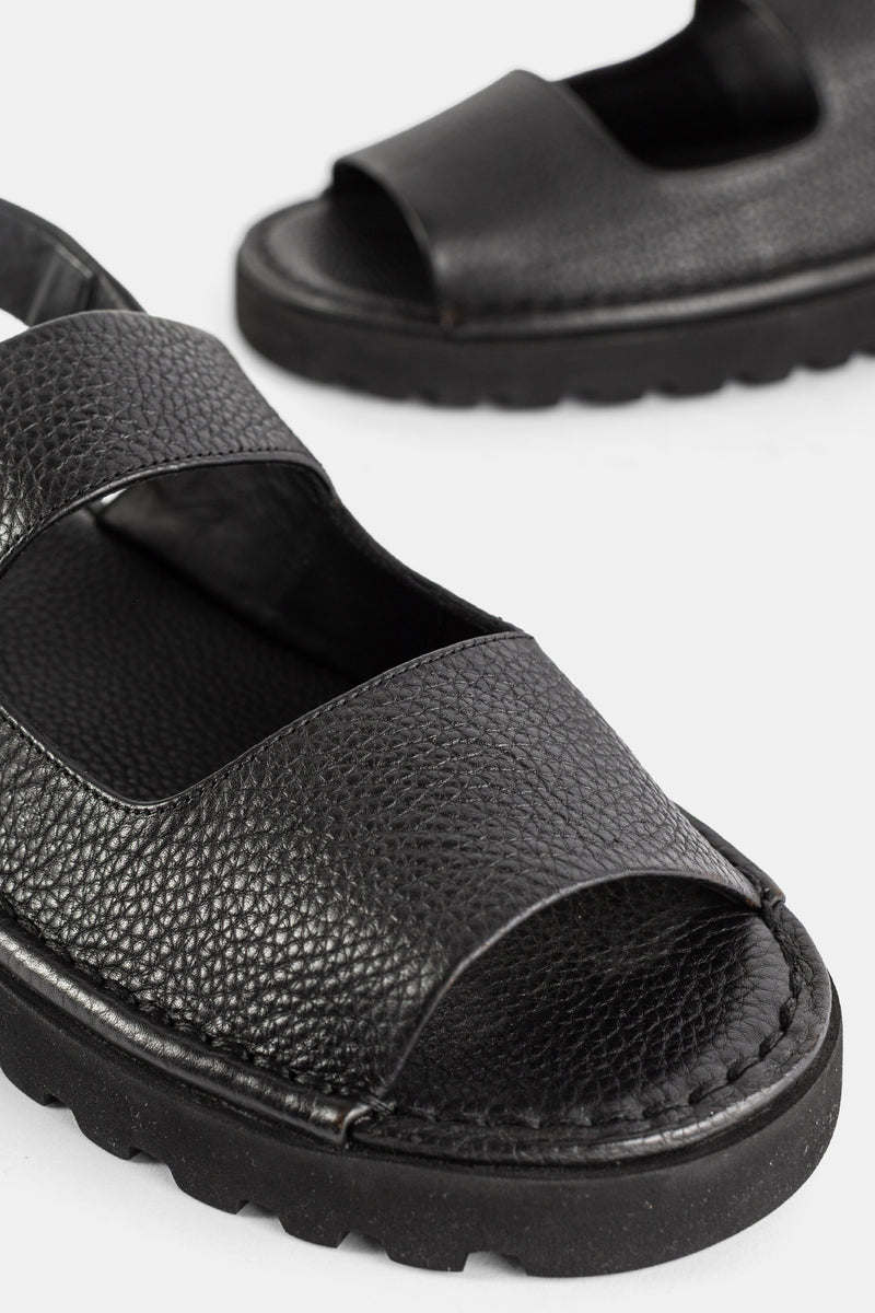Sanpomice Grained Leather Sandals