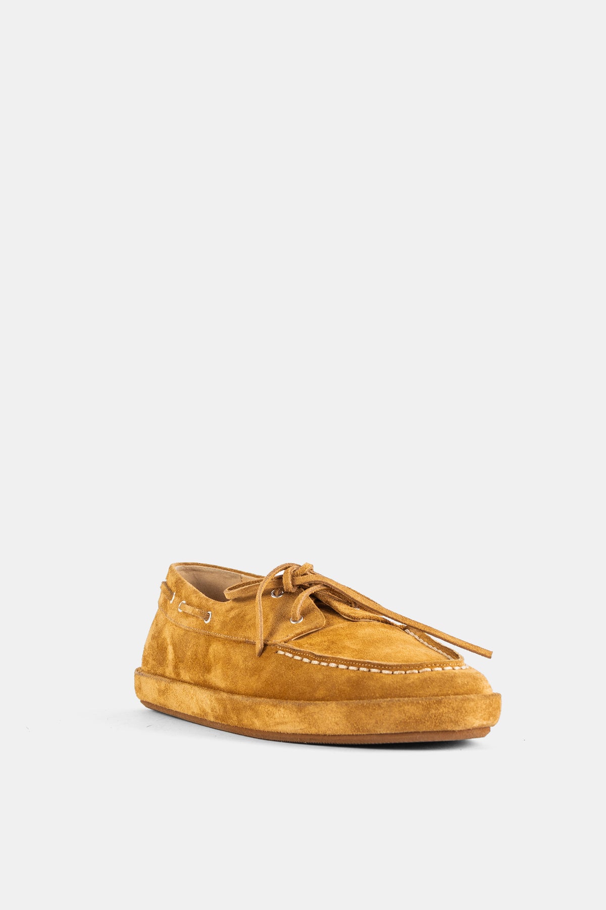 Mocassins bateaux en cuir suède tabac Scato Pelle