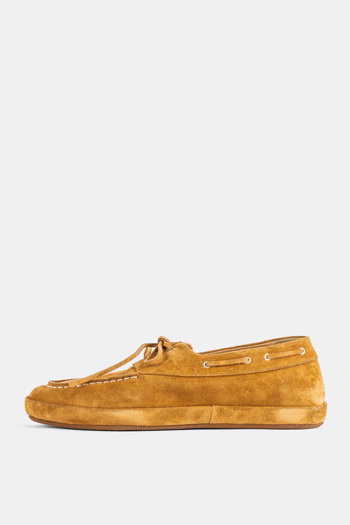 Mocassins bateaux en cuir suède tabac Scato Pelle