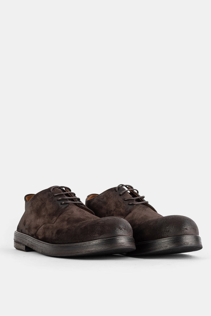 Derbies Zucca Zeppa en suède marron