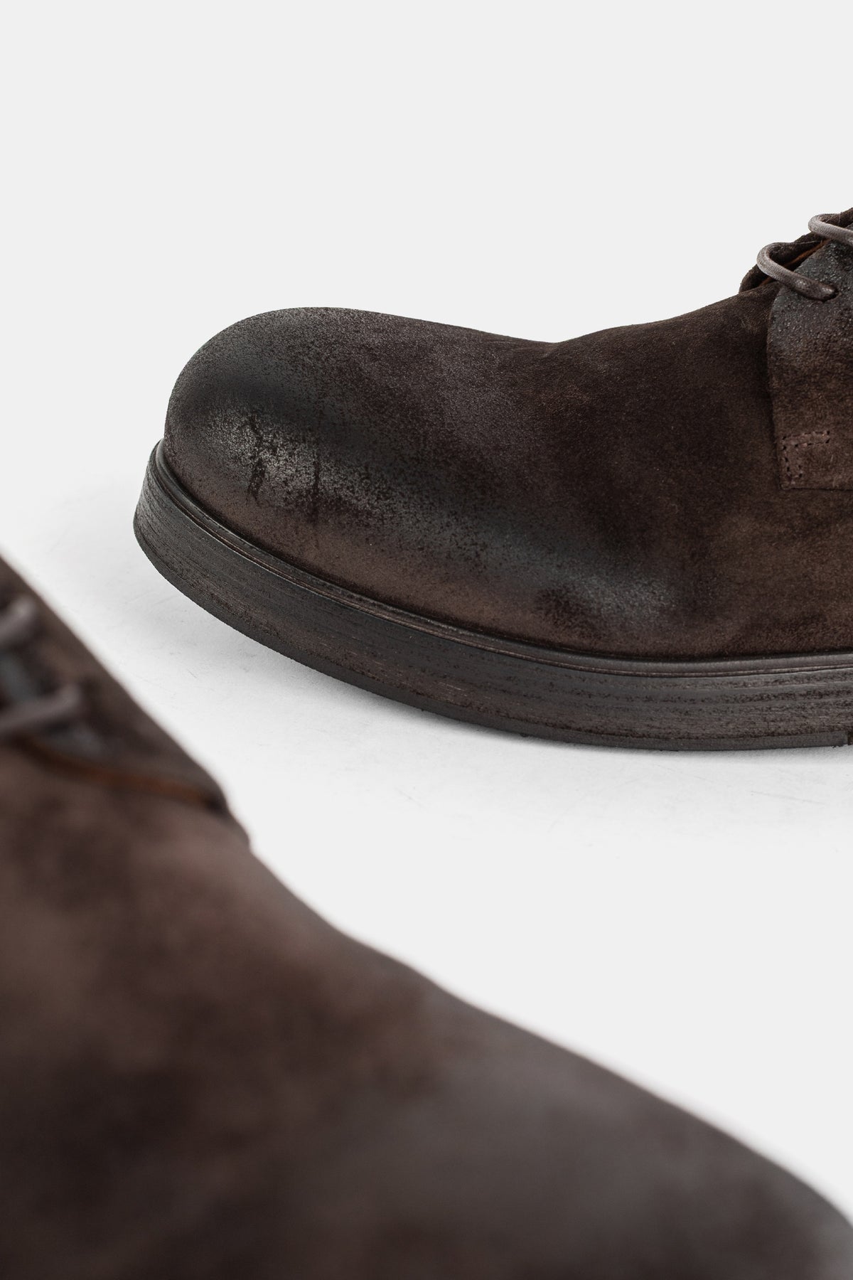 Derbies Zucca Zeppa en suède marron