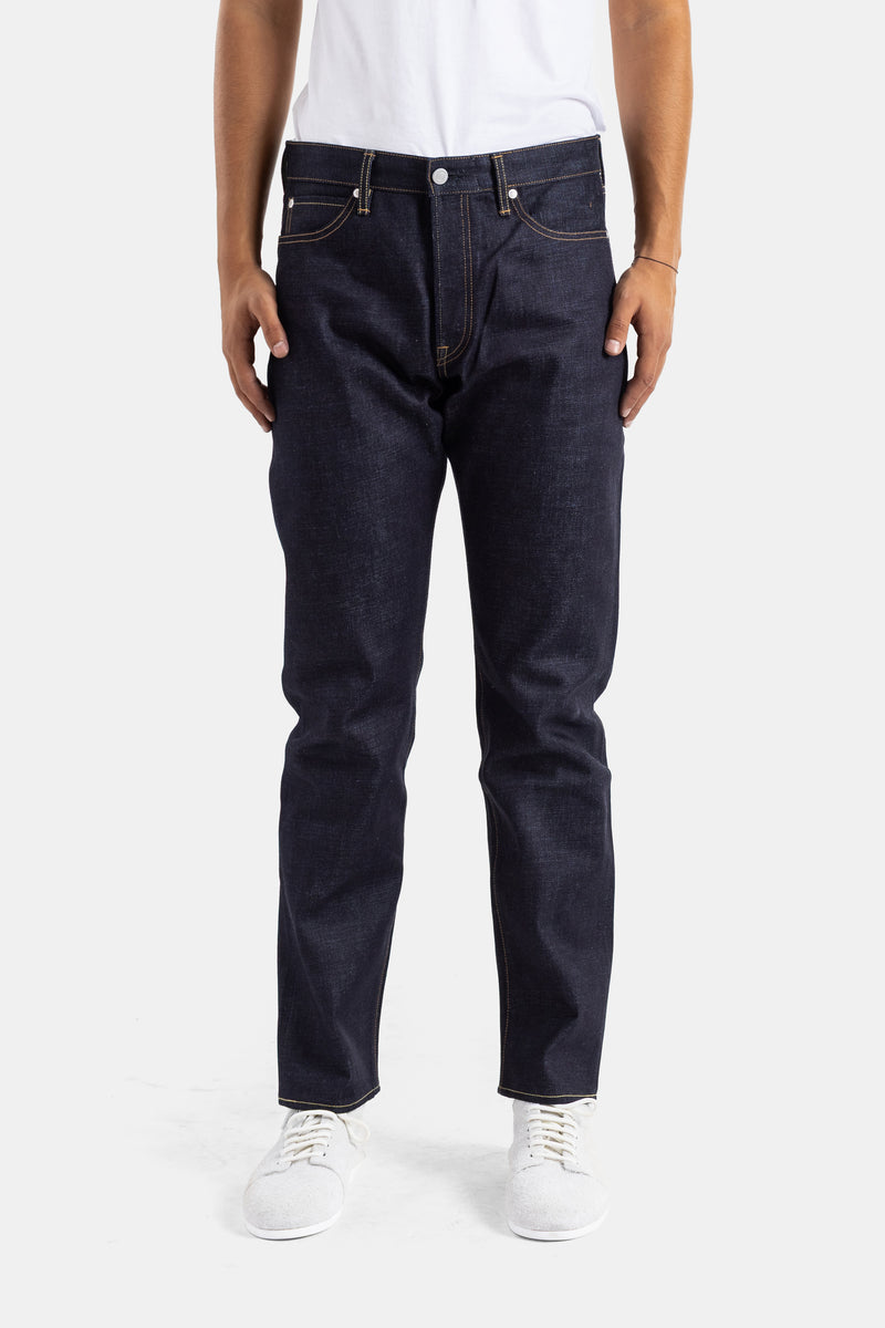Momotaro raw indigo straight jeans 14.7oz selvedge standard fit high waist golden stitching SS26