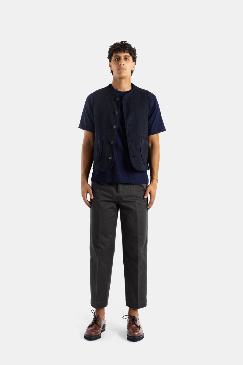 Yarn Dyed Pocket Tee Indigo