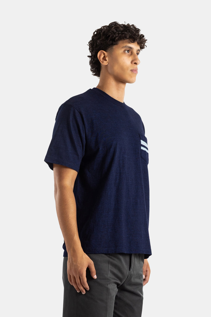 Yarn Dyed Pocket Tee Indigo