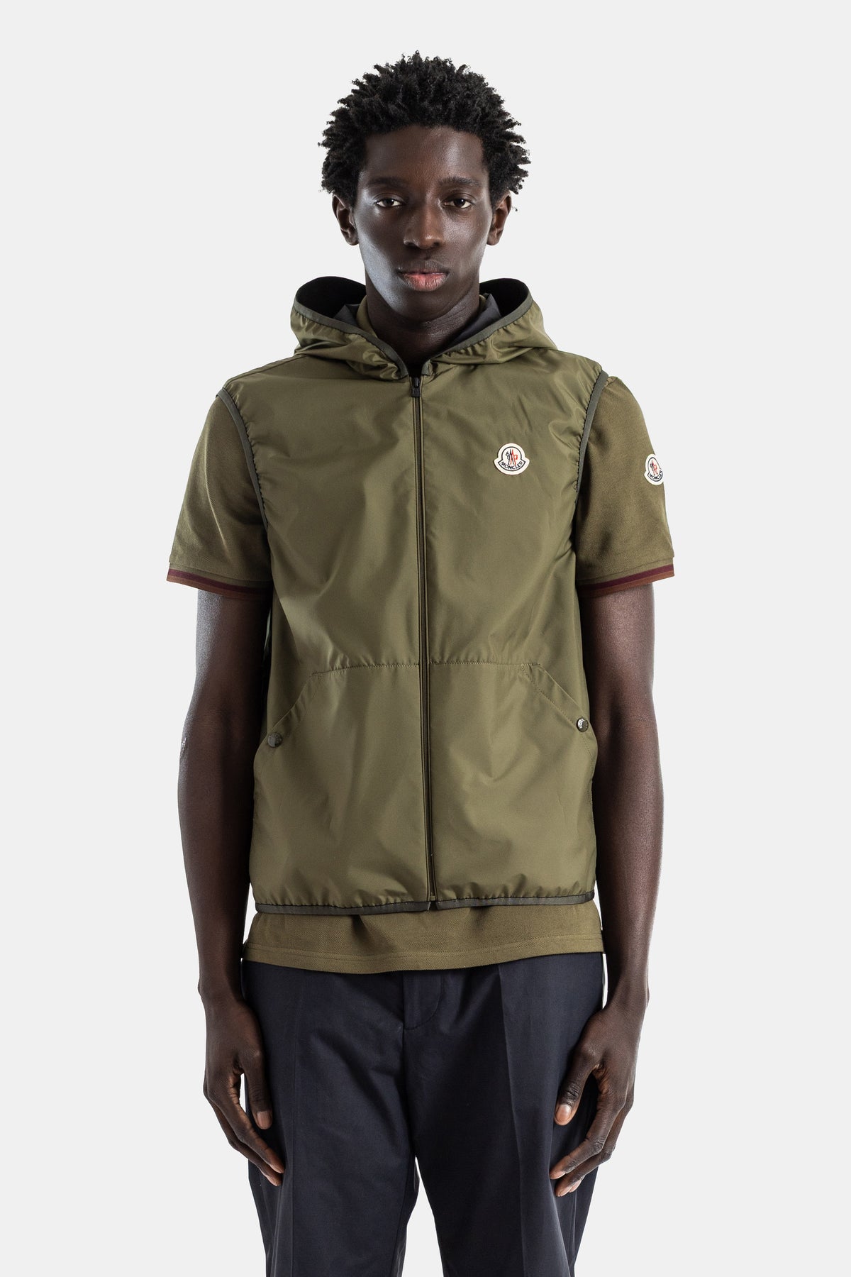 3-in-1 nylon shirt jacket black removable khaki gilet Chirano