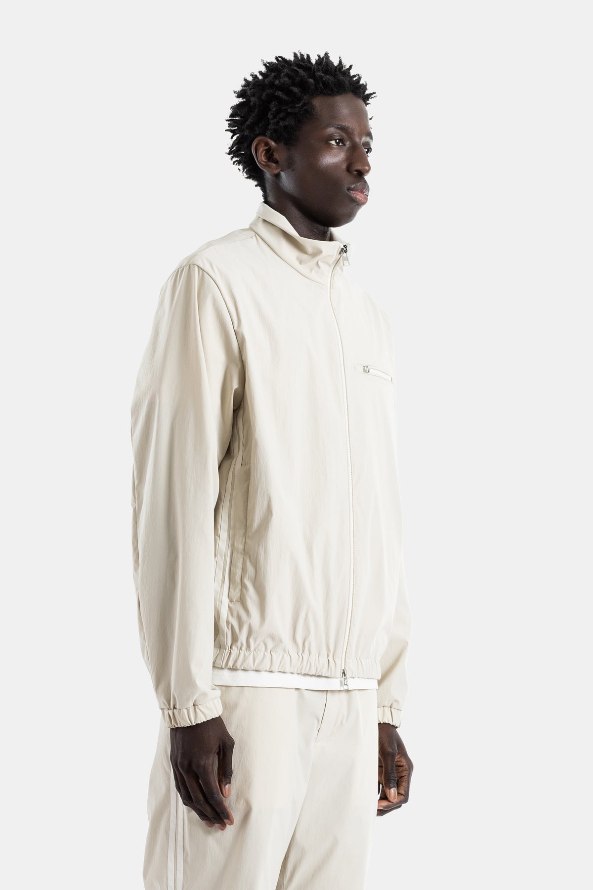 Coupe-vent nylon ivoire crème col haut Danby