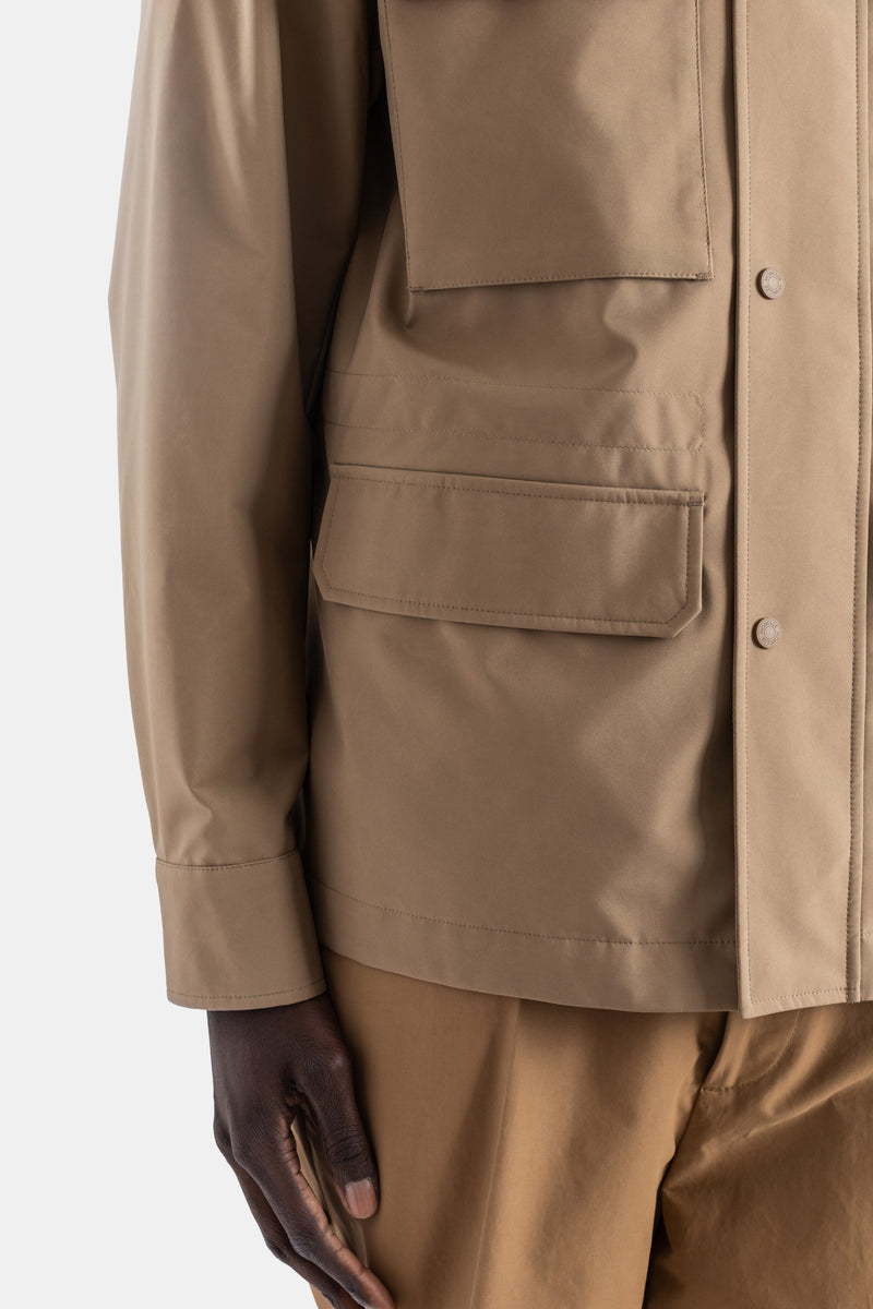 3-in-1 nylon field jacket beige four pockets Exmoor