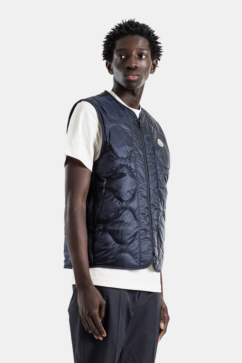 3-in-1 reversible shirt jacket navy removable down gilet Roquille