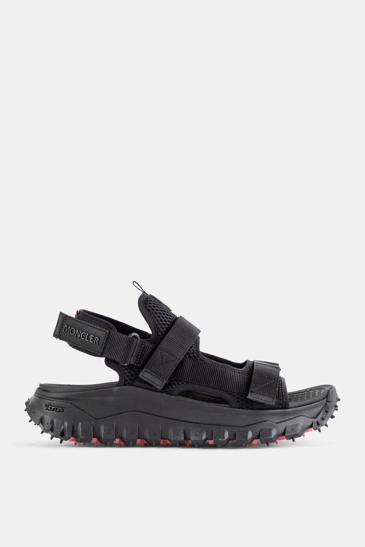 Black Trailgrip Vela sandals with lug sole