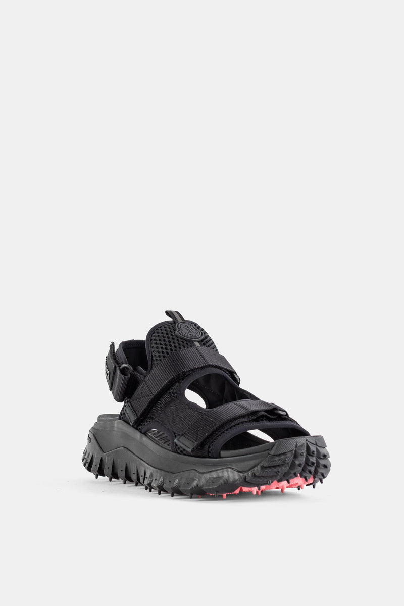 Black Trailgrip Vela sandals with lug sole