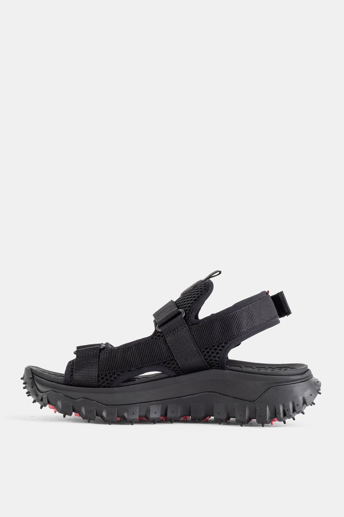 Black Trailgrip Vela sandals with lug sole