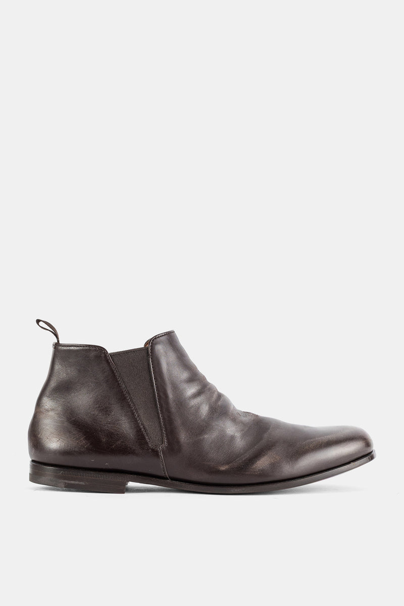 Reigate Natural-Finish Nevada Calfskin Chelsea Boot Ebony Brown